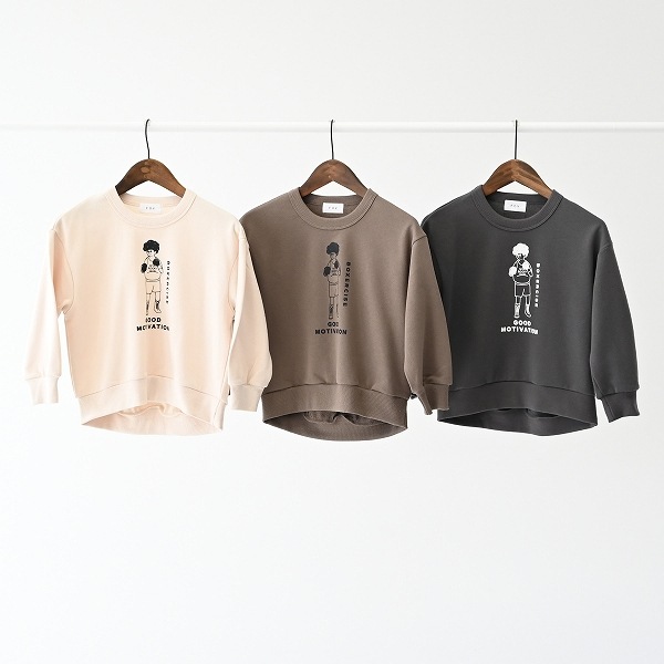 【25FW】BOXERCIZE ビッグトレーナー / チャコールグレー