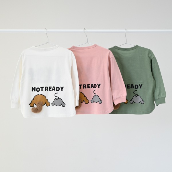 【25FW】キャットとマウス ロングＴシャツ / オリーブ