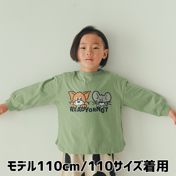 【25FW】キャットとマウス ロングＴシャツ / オリーブ