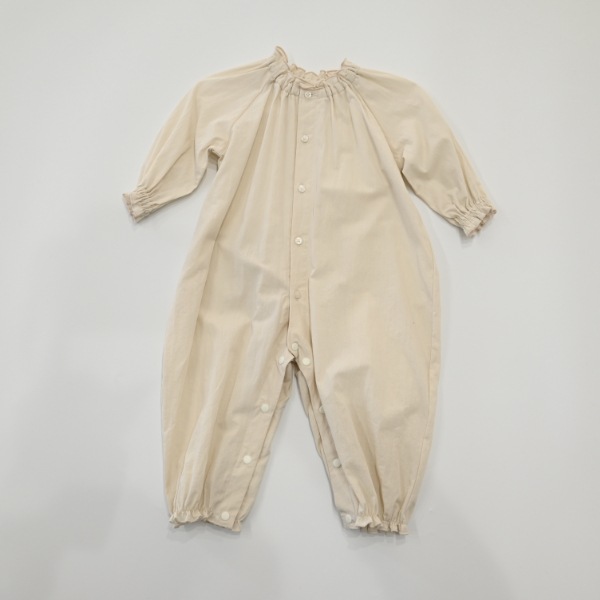 【25FW】フリル ロンパース / アイボリー