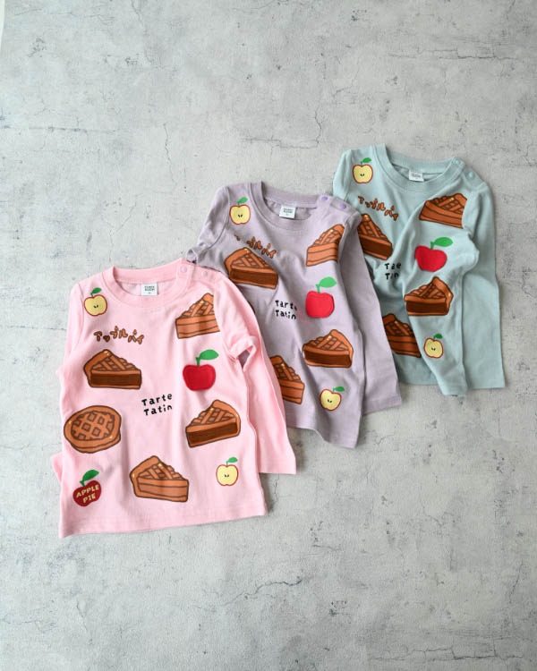 【チークルーム】アップルパイロングＴシャツ / ピンク