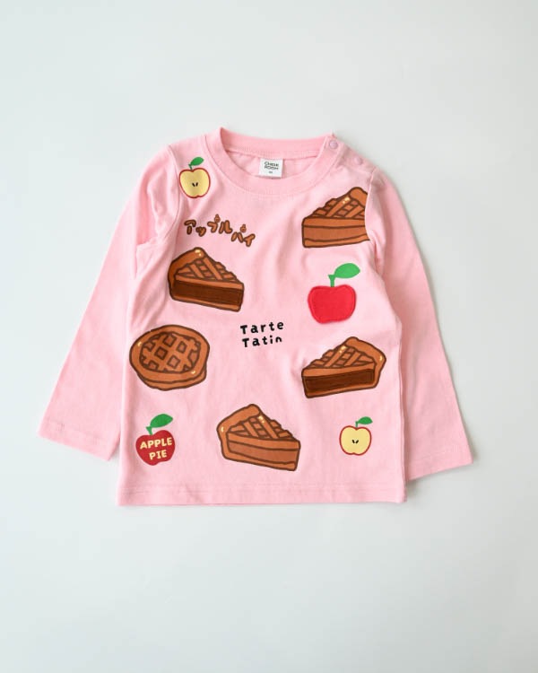 【チークルーム】アップルパイロングＴシャツ / ピンク