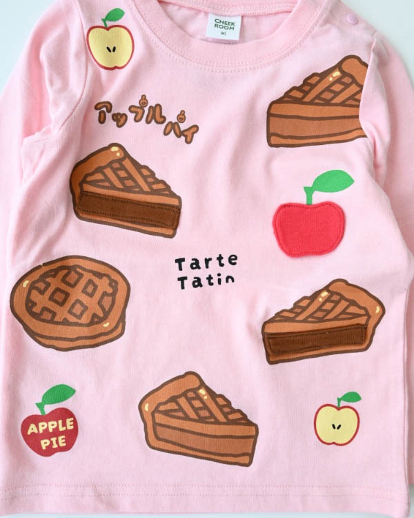 【チークルーム】アップルパイロングＴシャツ / ピンク