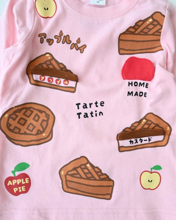 【チークルーム】アップルパイロングＴシャツ / ピンク