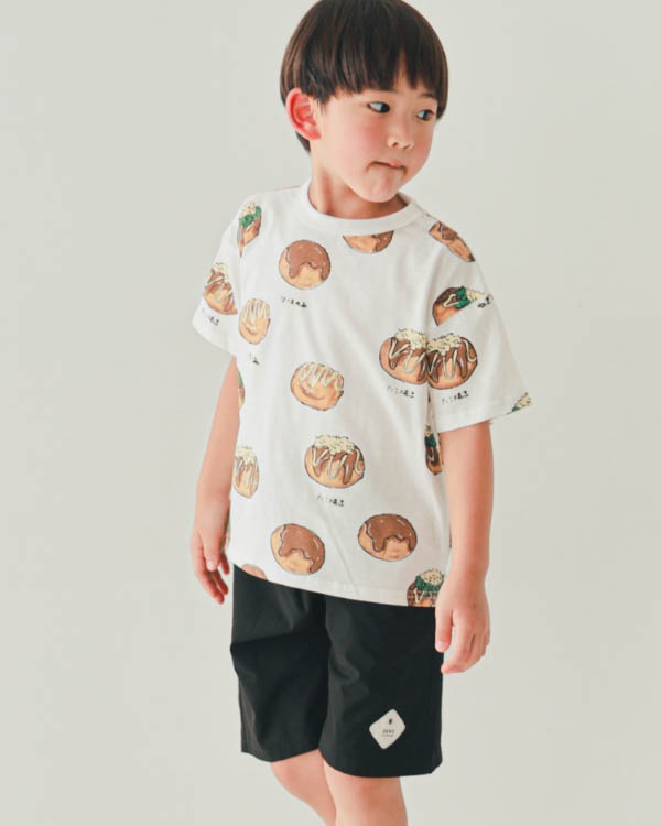 【ニコフラート】たこ焼き Tシャツ / オフホワイト