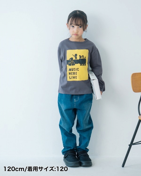 【セカンド】MUSIC ロングTシャツ / チャコールグレー
