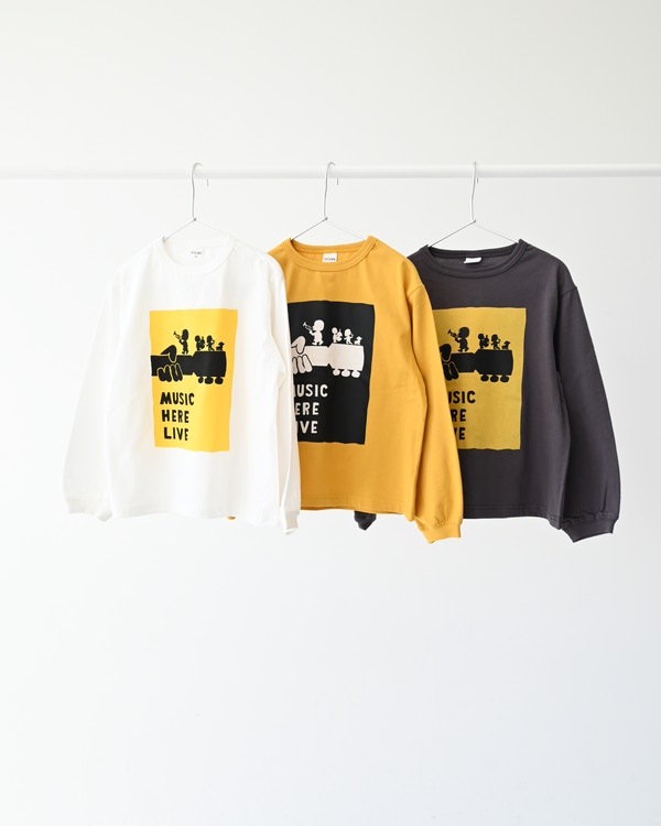 【セカンド】MUSIC ロングTシャツ / チャコールグレー