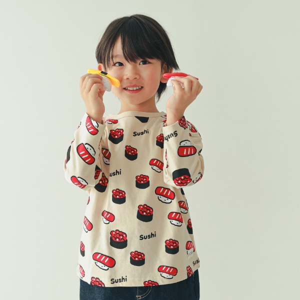 【25FW】お寿司 ロングTシャツ / アイボリー