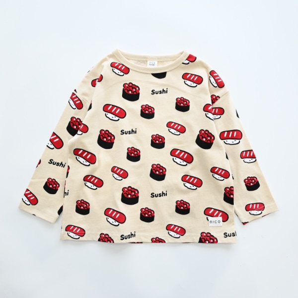 【25FW】お寿司 ロングTシャツ / アイボリー