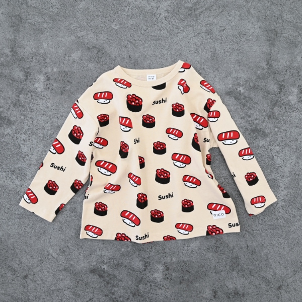 【25FW】お寿司 ロングTシャツ / アイボリー