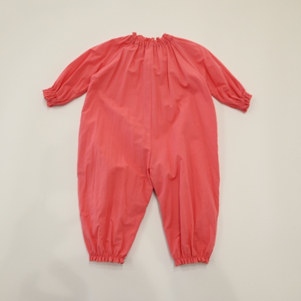 【25FW】フリル ロンパース / サーモンピンク