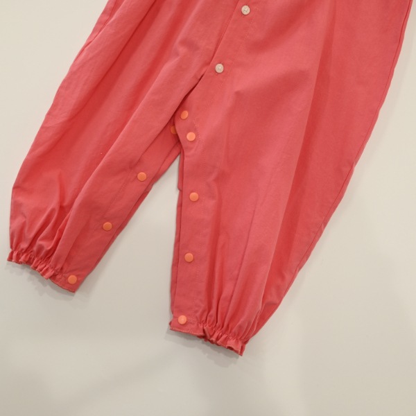 【25FW】フリル ロンパース / サーモンピンク