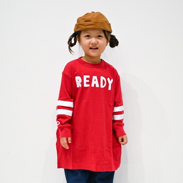 【25FW】ライン コクーンワンピース / レッド