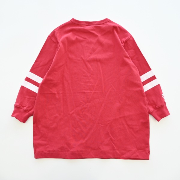 【25FW】ライン コクーンワンピース / レッド