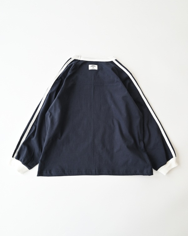【ジーンズベー】JOURNALラインロングTシャツ / ネイビー