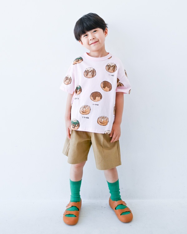 【ニコフラート】たこ焼き Tシャツ / ピンク