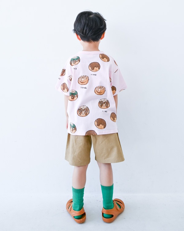 【ニコフラート】たこ焼き Tシャツ / ピンク