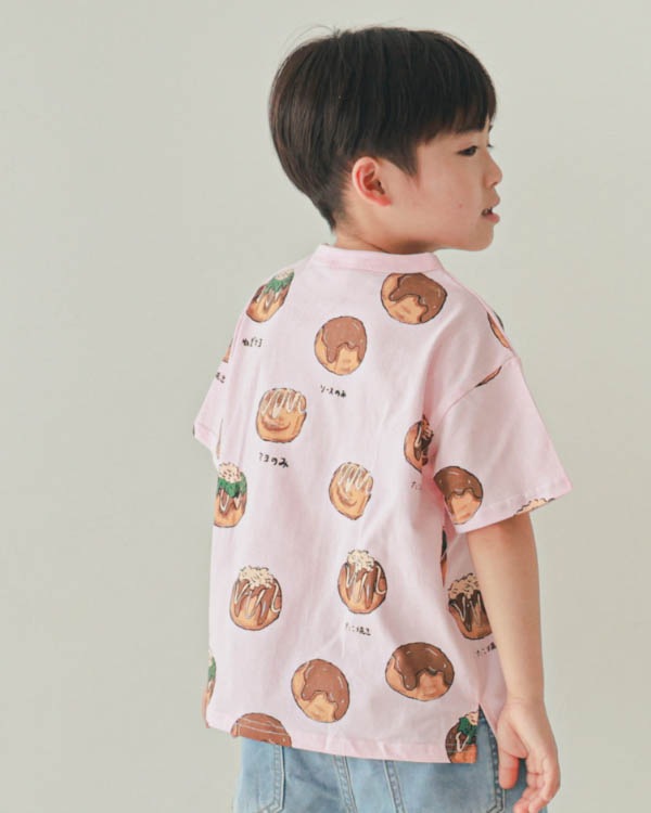 【ニコフラート】たこ焼き Tシャツ / ピンク