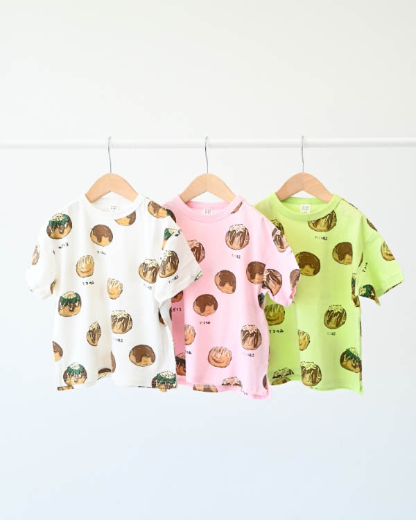 【ニコフラート】たこ焼き Tシャツ / ピンク
