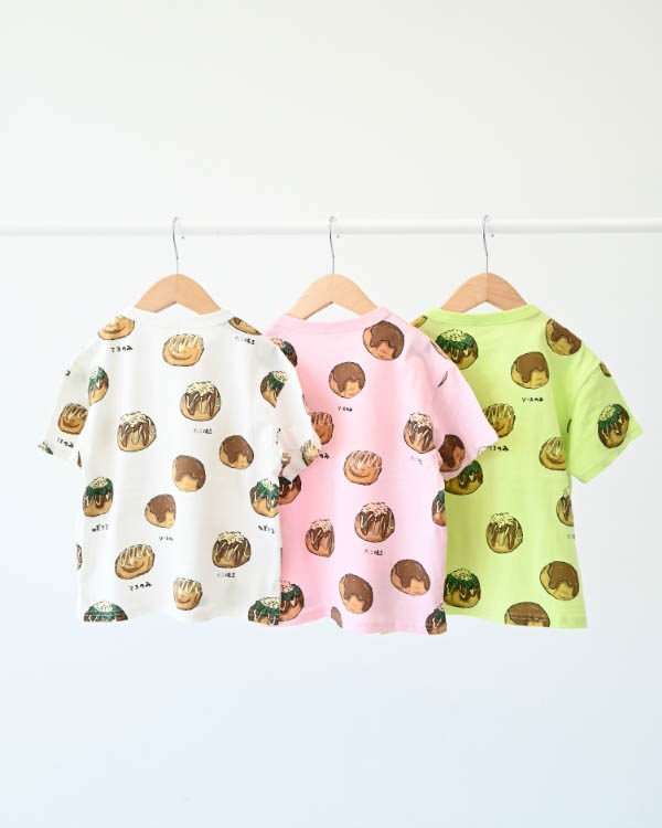 【ニコフラート】たこ焼き Tシャツ / ピンク