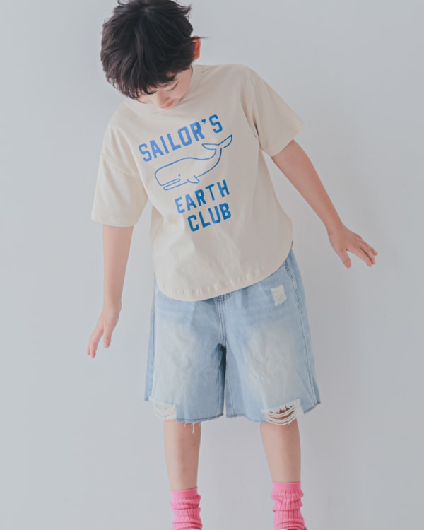 【セカンド】EARTH CLUB Tシャツ / アイボリー