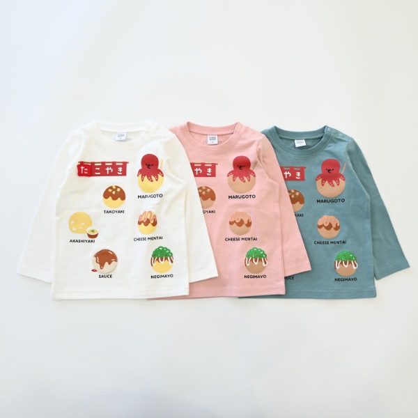 【25FW】たこ焼き ロングＴシャツ / ピンク