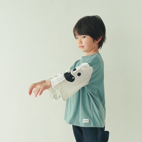 【25FW】おばけ袖 ロングＴシャツ / ブルー