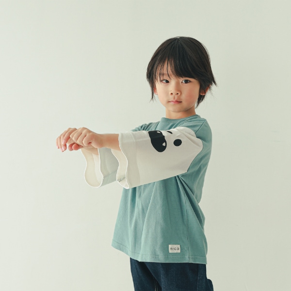 【25FW】おばけ袖 ロングＴシャツ / ブルー