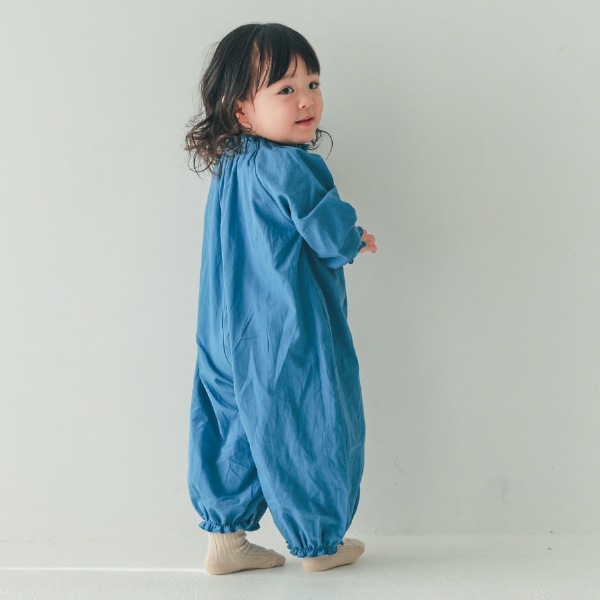 【25FW】フリル ロンパース / ブルー