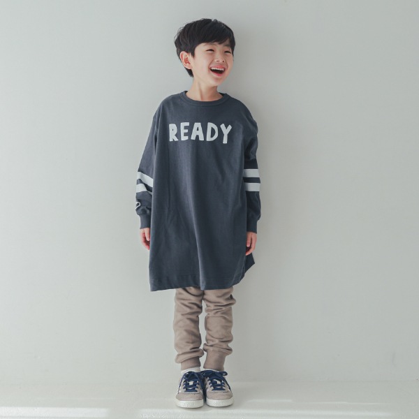 【25FW】ライン コクーンワンピース / チャコールグレー