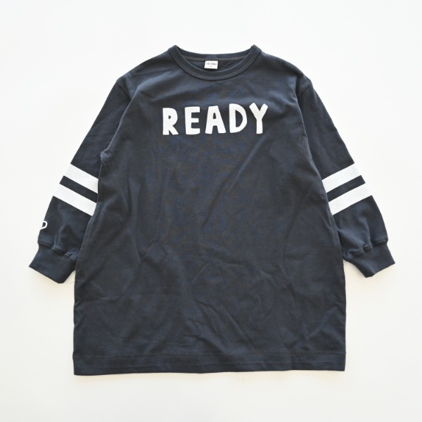 【25FW】ライン コクーンワンピース / チャコールグレー