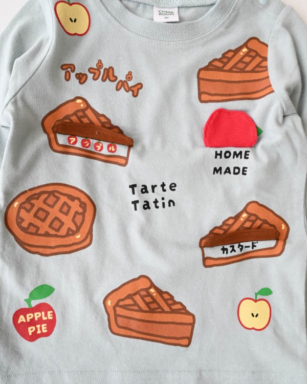 【チークルーム】アップルパイロングＴシャツ / サックス