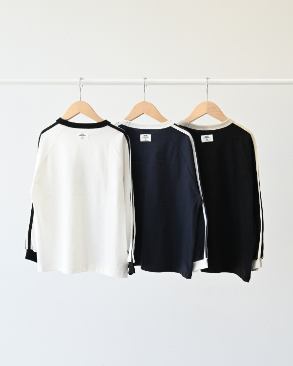 【ジーンズベー】JOURNALラインロングTシャツ / ブラック