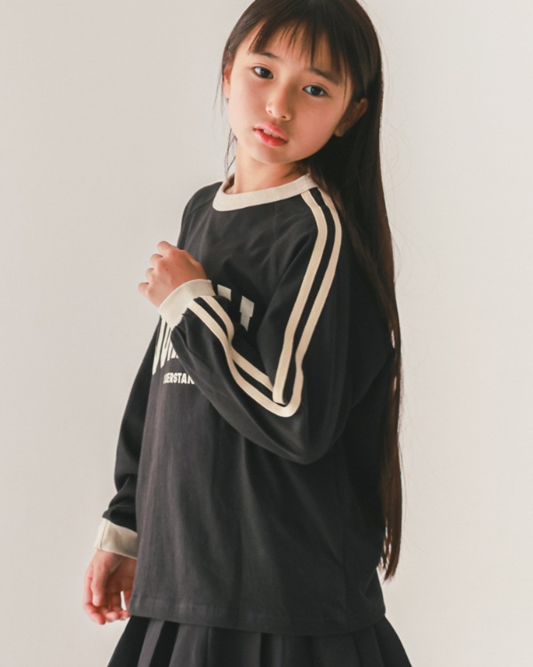 【ジーンズベー】JOURNALラインロングTシャツ / ブラック