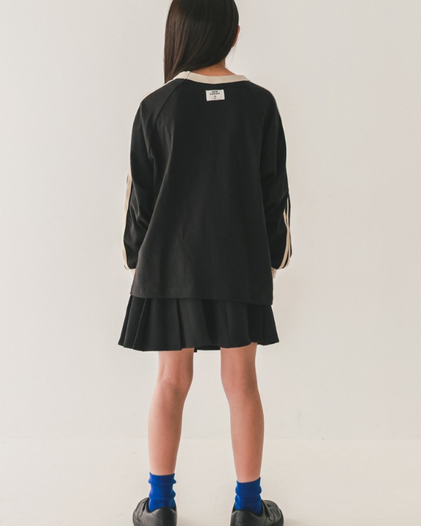 【ジーンズベー】JOURNALラインロングTシャツ / ブラック