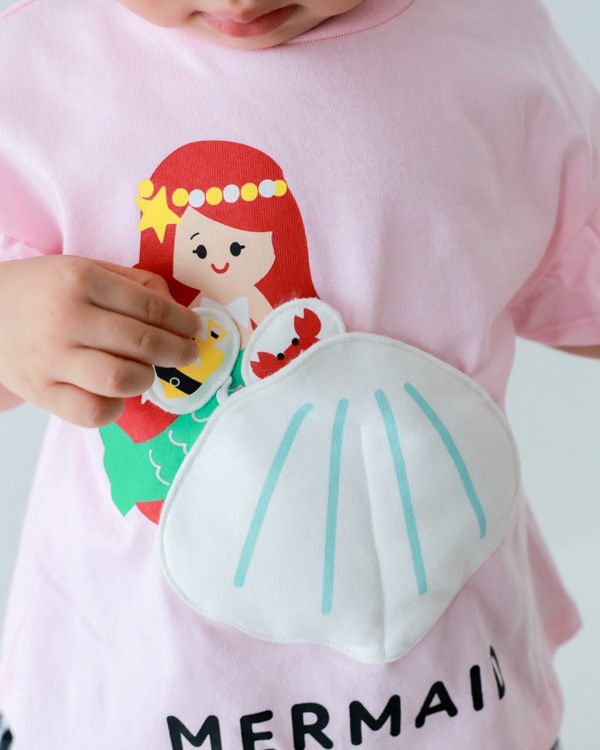 【チークルーム】マーメイド Tシャツ / ピンク