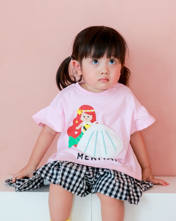 【チークルーム】マーメイド Tシャツ / ピンク