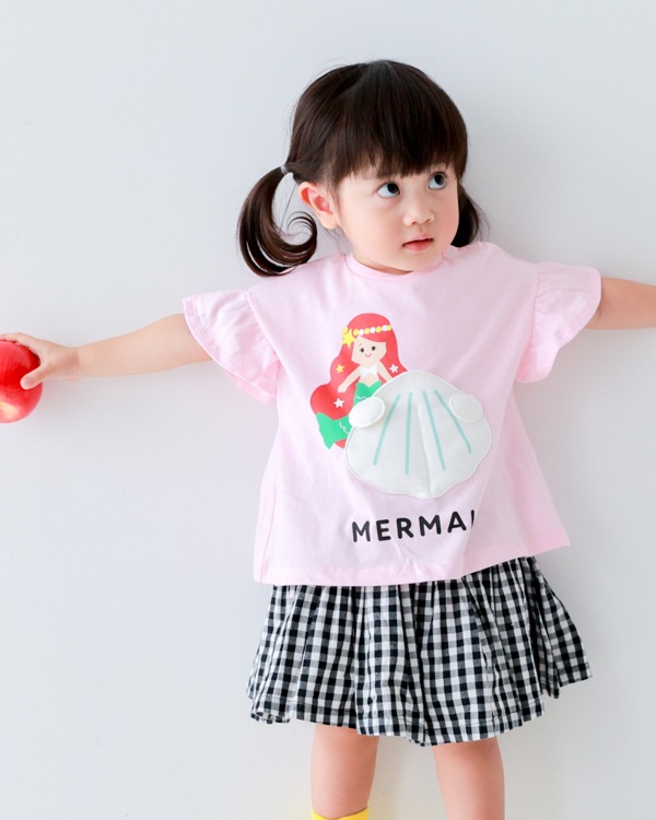 【チークルーム】マーメイド Tシャツ / ピンク
