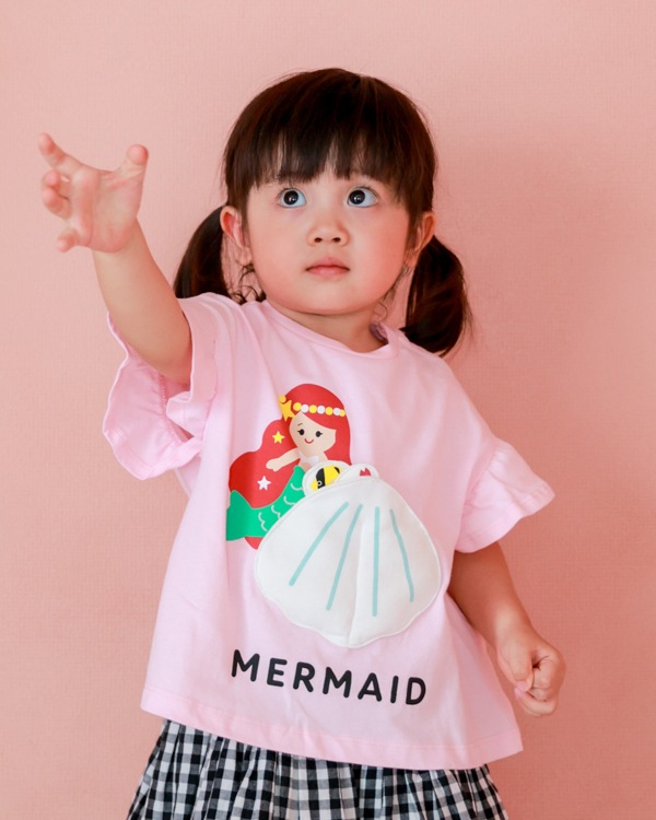 【チークルーム】マーメイド Tシャツ / ピンク
