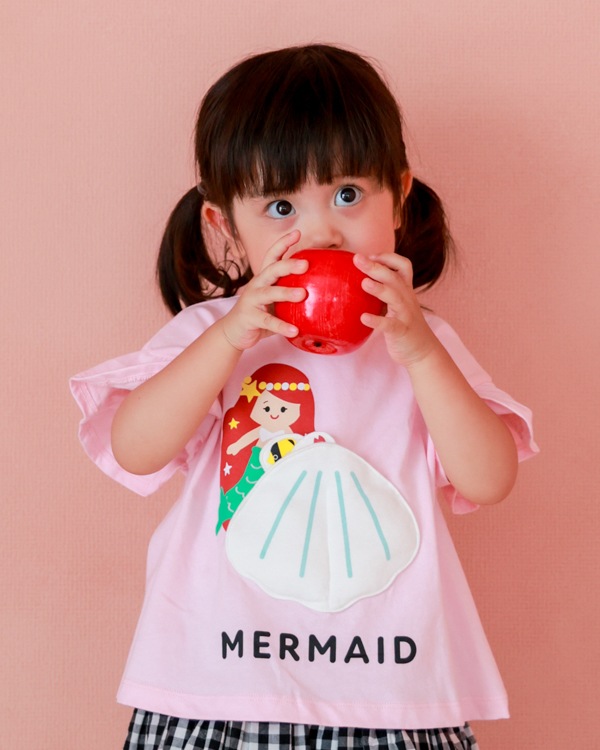 【チークルーム】マーメイド Tシャツ / ピンク