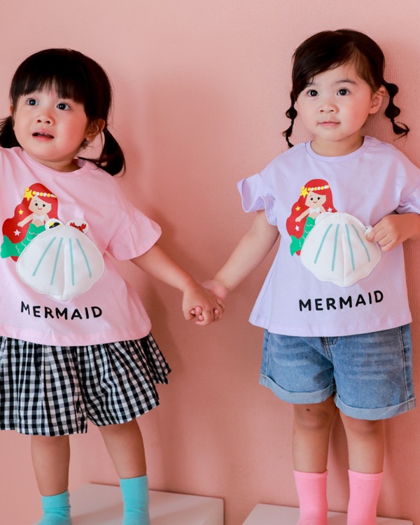 【チークルーム】マーメイド Tシャツ / ピンク