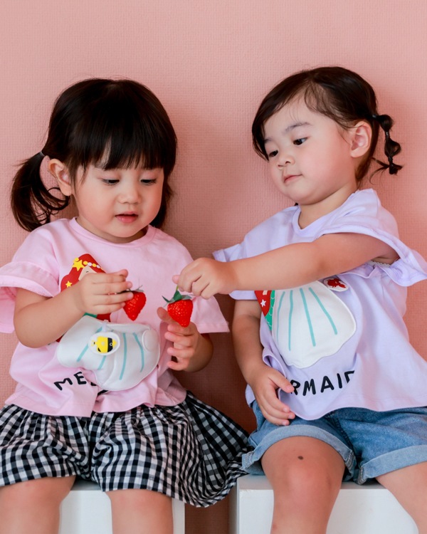 【チークルーム】マーメイド Tシャツ / ピンク