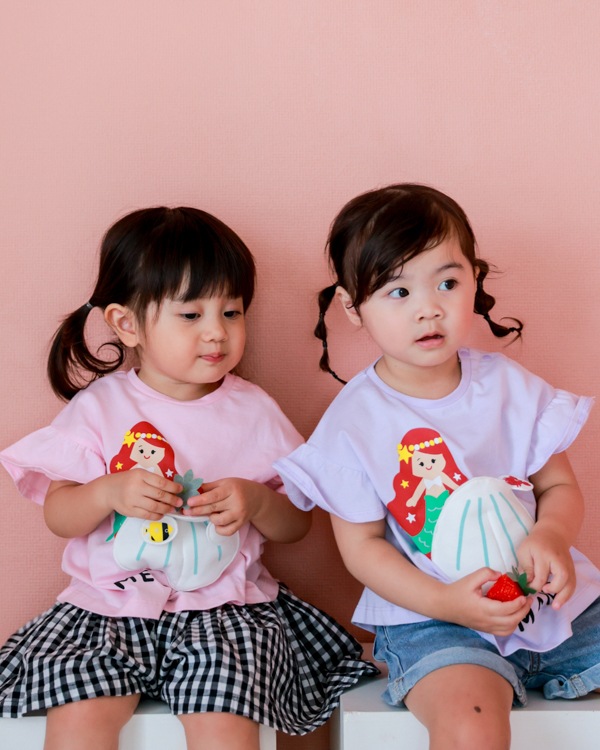 【チークルーム】マーメイド Tシャツ / ピンク