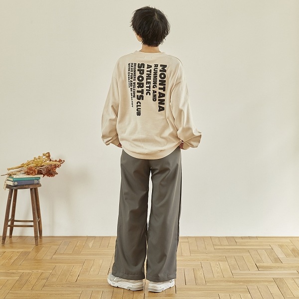 【25FW】ワイドフレアパンツ / チャコールグレー