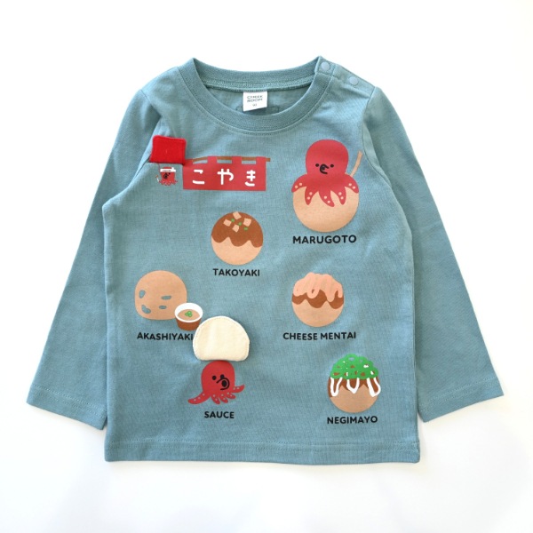 【25FW】たこ焼き ロングＴシャツ / ブルー