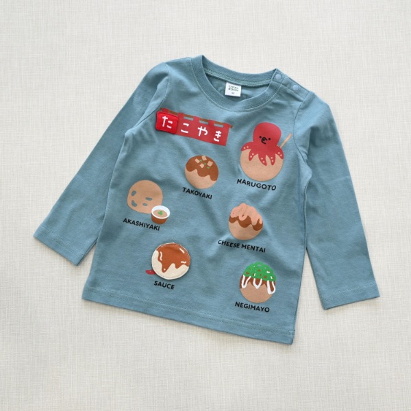 【25FW】たこ焼き ロングＴシャツ / ブルー
