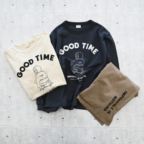 【25FW】GOOD TIME ロングTシャツ / サンド