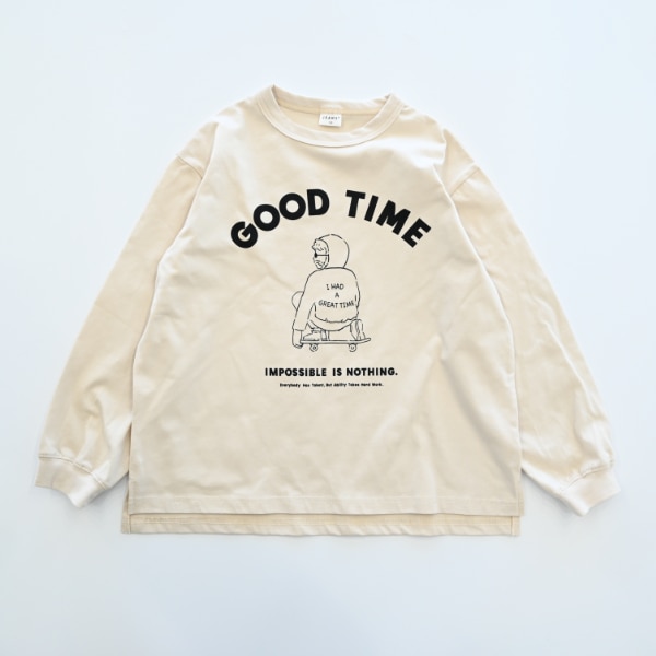 【25FW】GOOD TIME ロングTシャツ / サンド