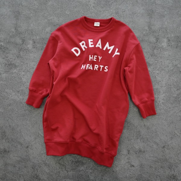 【25FW】DREAMY スウェットワンピース / レッド