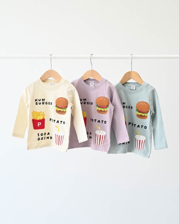 【チークルーム】キッズセットロングＴシャツ / アイボリー